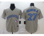 Nike Men's Toronto Blue Jays #27 Vladimir Guerrero Jr.Grey Cool Base  Baseball Jersey