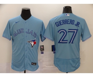 Nike Men's Toronto Blue Jays #27 Vladimir Guerrero Jr.Light Blue Flex Base Baseball Jersey