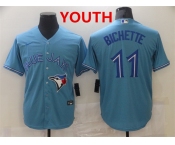 Youth Toronto Blue Jays #11 Bo Bichette Light Blue Stitched MLB Cool Base Nike Jersey