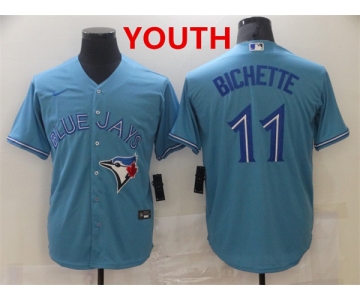 Youth Toronto Blue Jays #11 Bo Bichette Light Blue Stitched MLB Cool Base Nike Jersey