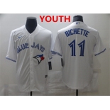 Youth Toronto Blue Jays #11 Bo Bichette White Stitched MLB Cool Base Nike Jersey