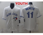 Youth Toronto Blue Jays #11 Bo Bichette White Stitched MLB Cool Base Nike Jersey