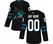 Adidas San Jose Sharks Customized Authentic Black Alternate NHL Jersey