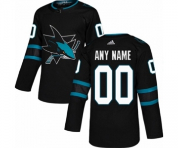 Adidas San Jose Sharks Customized Authentic Black Alternate NHL Jersey