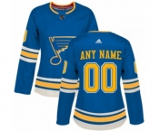 Women's Adidas St. Louis Blues Customized Authentic Navy Blue Alternate NHL Jersey