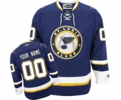 Women's Reebok St. Louis Blues Customized Authentic Navy Blue Third NHL Jersey