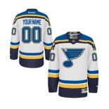 Women's Reebok St. Louis Blues Customized Authentic White Away NHL Jersey