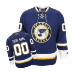 Women's Reebok St. Louis Blues Customized Premier Navy Blue Third NHL Jersey