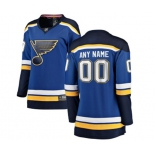 Women's St. Louis Blues Customized Fanatics Branded Royal Blue Home Breakaway NHL Jersey