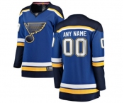 Women's St. Louis Blues Customized Fanatics Branded Royal Blue Home Breakaway NHL Jersey