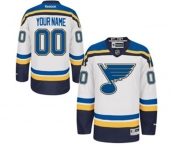 Youth Reebok St. Louis Blues Customized Authentic White Away NHL Jersey