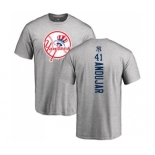 Baseball New York Yankees #41 Miguel Andujar Ash Backer T-Shirt