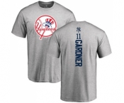 MLB Nike New York Yankees #11 Brett Gardner Ash Backer T-Shirt