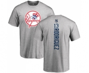 MLB Nike New York Yankees #13 Alex Rodriguez Ash Backer T-Shirt