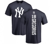 MLB Nike New York Yankees #18 Didi Gregorius Navy Blue Backer T-Shirt