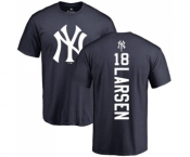 MLB Nike New York Yankees #18 Don Larsen Navy Blue Backer T-Shirt