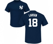 MLB Nike New York Yankees #18 Don Larsen Navy Blue Name & Number T-Shirt