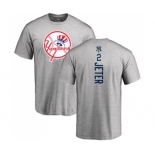 MLB Nike New York Yankees #2 Derek Jeter Ash Backer T-Shirt