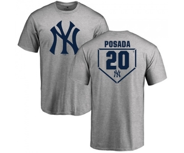 MLB Nike New York Yankees #20 Jorge Posada Gray RBI T-Shirt