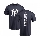 MLB Nike New York Yankees #20 Jorge Posada Navy Blue Backer T-Shirt