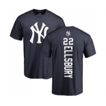 MLB Nike New York Yankees #22 Jacoby Ellsbury Navy Blue Backer T-Shirt