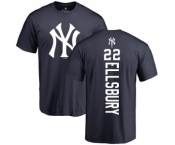 MLB Nike New York Yankees #22 Jacoby Ellsbury Navy Blue Backer T-Shirt