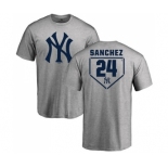 MLB Nike New York Yankees #24 Gary Sanchez Gray RBI T-Shirt