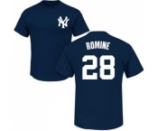 MLB Nike New York Yankees #28 Austin Romine Navy Blue Name & Number T-Shirt