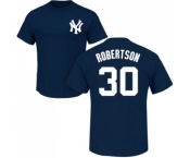 MLB Nike New York Yankees #30 David Robertson Navy Blue Name & Number T-Shirt