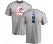 MLB Nike New York Yankees #33 Greg Bird Ash Backer T-Shirt