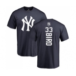 MLB Nike New York Yankees #33 Greg Bird Navy Blue Backer T-Shirt