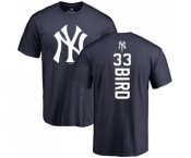 MLB Nike New York Yankees #33 Greg Bird Navy Blue Backer T-Shirt