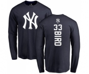 MLB Nike New York Yankees #33 Greg Bird Navy Blue Name & Number T-Shirt