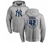 MLB Nike New York Yankees #42 Mariano Rivera Gray RBI Pullover Hoodie