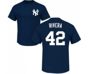 MLB Nike New York Yankees #42 Mariano Rivera Navy Blue Name & Number T-Shirt