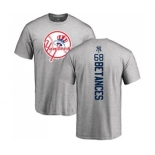 MLB Nike New York Yankees #68 Dellin Betances Ash Backer T-Shirt