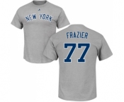 MLB Nike New York Yankees #77 Clint Frazier Gray Name & Number T-Shirt