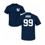 MLB Nike New York Yankees #99 Aaron Judge Navy Blue Name & Number T-Shirt