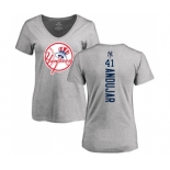 Baseball Women's New York Yankees #41 Miguel Andujar Ash Backer T-Shirt