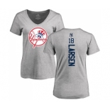 MLB Women's Nike New York Yankees #18 Don Larsen Ash Backer T-Shirt