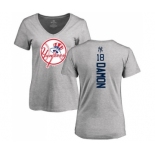 MLB Women's Nike New York Yankees #18 Johnny Damon Ash Backer T-Shirt