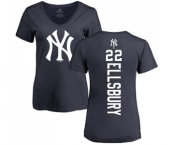 MLB Women's Nike New York Yankees #22 Jacoby Ellsbury Navy Blue Backer T-Shirt