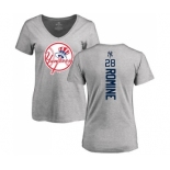 MLB Women's Nike New York Yankees #28 Austin Romine Ash Backer T-Shirt