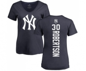 MLB Women's Nike New York Yankees #30 David Robertson Navy Blue Backer T-Shirt