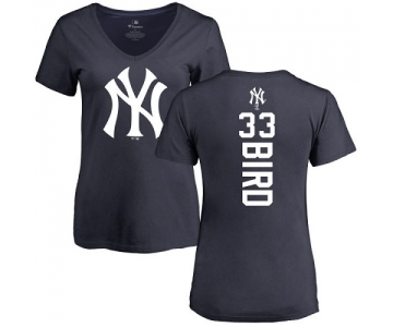 MLB Women's Nike New York Yankees #33 Greg Bird Navy Blue Backer T-Shirt