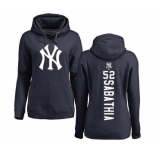 MLB Women's Nike New York Yankees #52 C.C. Sabathia Navy Blue Backer Pullover Hoodie