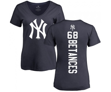 MLB Women's Nike New York Yankees #68 Dellin Betances Navy Blue Backer T-Shirt