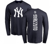 Women's New York Yankees #10 Phil Rizzuto Replica Navy Blue Alternate Baseball Jersey