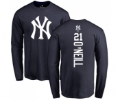 Women's New York Yankees #21 Paul O'Neill Replica Navy Blue Alternate Baseball Jersey