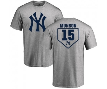 Youth New York Yankees #15 Thurman Munson Replica Navy Blue Alternate Baseball Jersey